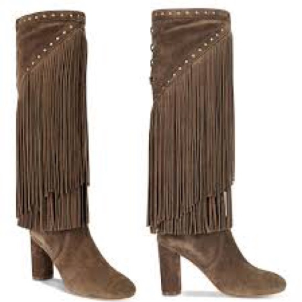 INC International knee High Fringe Boot
